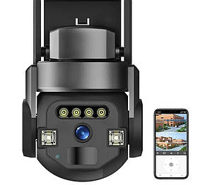 Wi-Fi камера для дому, IP Wi-Fi відеокамера CF-Q812ES 5МПХ з віддаленим доступом вулична + блок живлення для CareCamPro