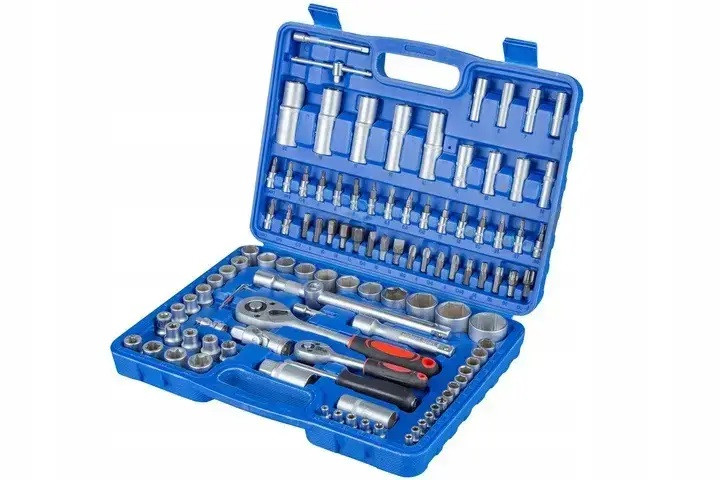 Набір інструментів, комплект головок Piece Tool Set 108 предметів у пластиковому кейсі, для ремонту і обслуговування