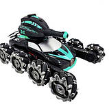 Танк на радіокеруванні, чотиривісний всюдихід SHOOTING QF667-9 стріляє водяними кульками з парогенератором, звукові ефекти, фото 2