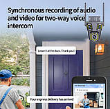 Вайфай камера вулична, IP Wi-Fi відеокамера PC226 з трьома об'єктивами 3MPx+3MPx для IPC360 Home APP, фото 4