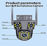 IP камера, WiFi камера PC226 з 3 об'єктивами 1080p, фото 7