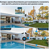 Камера відеоспостереження 4g, Відеокамера з сім картою, XYS-A48-LD-4G з двома об'єктивами 4MPx+4MPx, фото 3