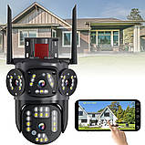 Камера відеоспостереження 4g, Відеокамера з сім картою, XYS-A48-LD-4G з двома об'єктивами 4MPx+4MPx, фото 4