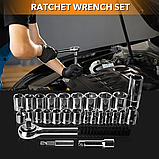 Набір інструментів, автомобільний набір 157 предметів у кейсі, для ремонту і обслуговування авто, фото 8