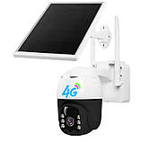 Відеокамера з сим картою, 4g камера відеоспостереження, TP8 4G 2.0 МП вулична із сонячною панеллю, фото 5