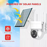 Wifi смарт камера, IP Wi-Fi відеокамера TQ2 2.0 Мп з віддаленим доступом вулична із сонячною панеллю, фото 3