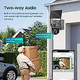 IP камера з 4g, 4g камера відеоспостереження з SIM картою, TP18 4G 2.0 Мп вулична з сонячною панеллю, фото 7
