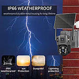 IP камера з 4g, 4g камера відеоспостереження з SIM картою, TP18 4G 2.0 Мп вулична з сонячною панеллю, фото 8