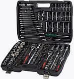Набір інструментів, автомобільний набір 216 предметів у кейсі, головки, ключі, біти, фото 3