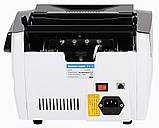 Рахункова машинка для купюр, Bill Counter AL-6100 автоматичний лічильник з детектором валют Чорний, фото 5