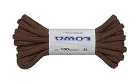 Шнурки Lowa Zephyr 130 см коричневі для взуття, міцні та зносостійкі.