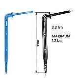 Крапельниця - Шпиця кутова (довга) прикорнева для краплинної трубки 3/5мм для систем крапельного мікрозрошення рослин, фото 2