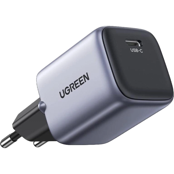 Мережевий зарядний пристрій UGREEN CD319 USB-C GaN Fast Charger 30W EU (Space Gray)(UGR-90666)