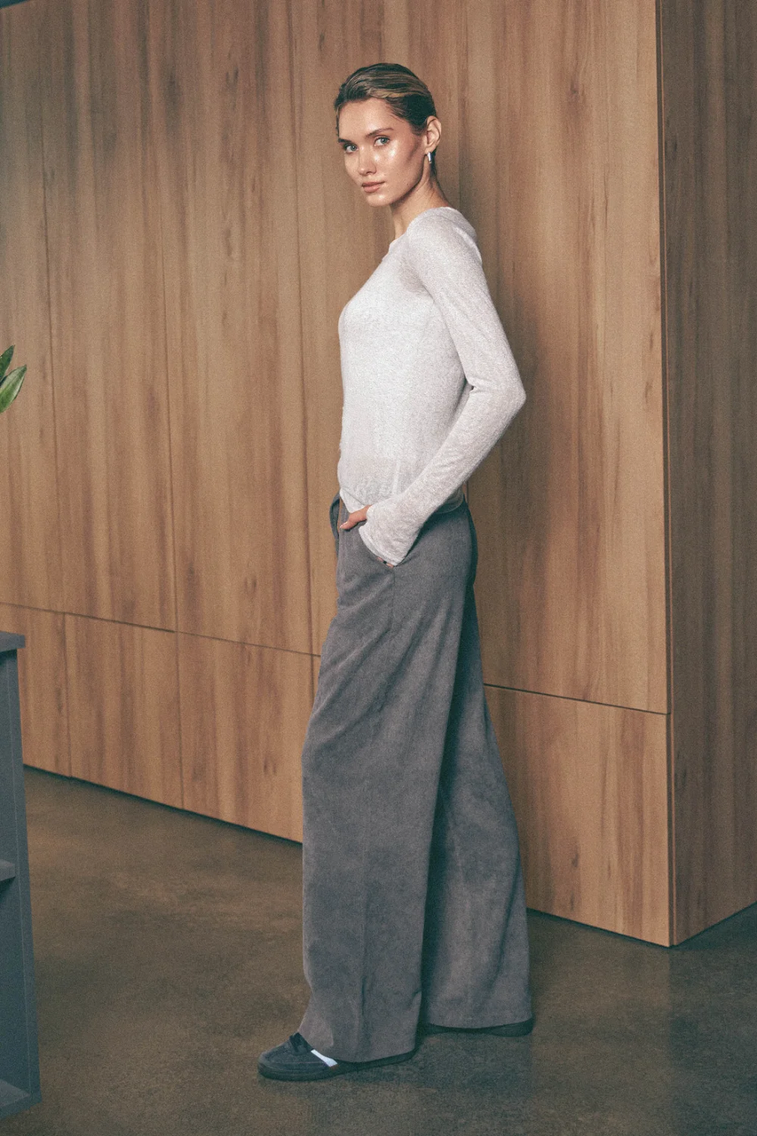 Стильні широкі вельветові брюки палацо 42-52 розміри різні кольори бежеві, фото 1