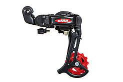 Перемикач задн. індекс 7 швидк. під болт чорний з червоним SUNRUN RD-HG-40A