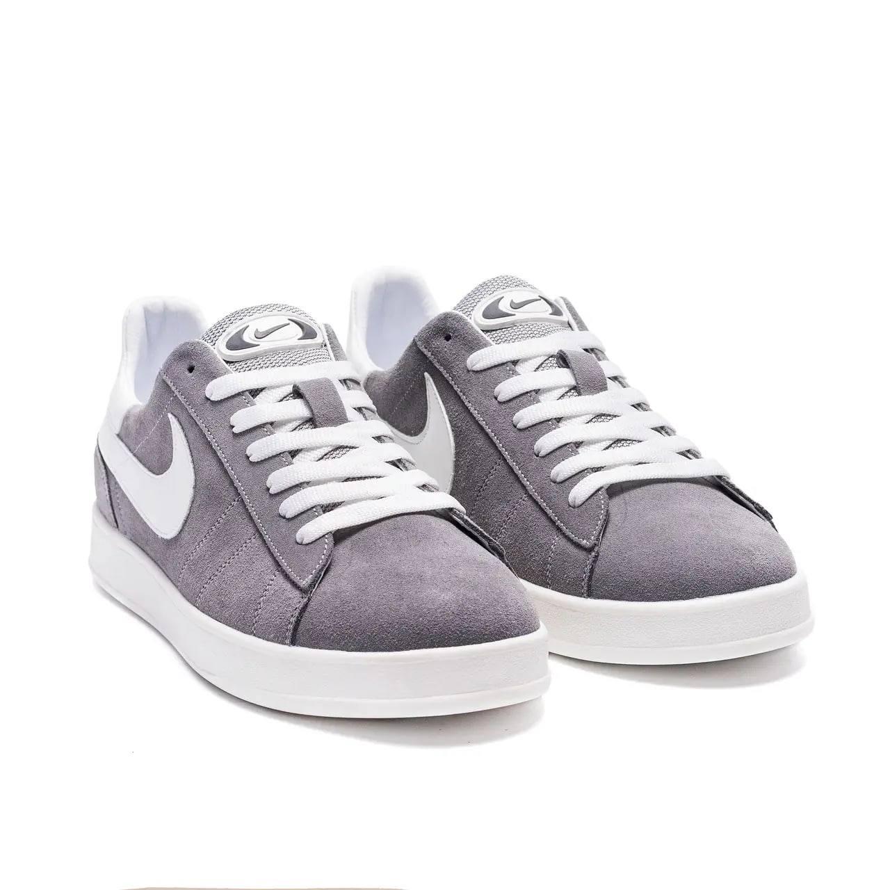 Чоловічі шкіряні (замшеві) кеди Nike Grey (N09-5сір)