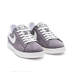 Чоловічі шкіряні (замшеві) кеди Nike Grey — сірі, весна-літо-осінь