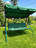 Садова гойдалка навантаження 210 кг, Тримісна садова гойдалка, Садова гойдалка розкладна, Гойдалки для дачі, фото 5