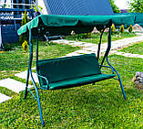 Садова гойдалка навантаження 210 кг, Тримісна садова гойдалка, Садова гойдалка розкладна, Гойдалки для дачі, фото 10