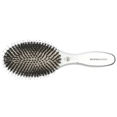 Масажна щітка для волосся Olivia Garden Supreme Combo Ceramic Ion Silver (ID2032)