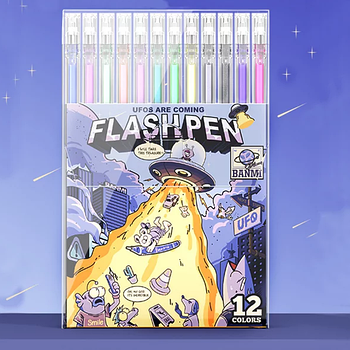 Гелеві ручки з блискітками, набори перламутрових ручок 12 шт