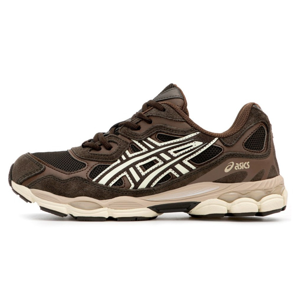 Чоловічі кросівки Asics Gel NYC Black Coffee Feather Grey 1203A663-200 Brown Beige, асікс гель нік коричневі