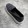 Чоловічі замшеві лофери сірі (натуральна замша), туфлі із замші сірого кольору для чоловіків весна осінь, розмір 40 41 42 43 44 45, фото 8