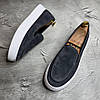 Чоловічі замшеві лофери сірі (натуральна замша), туфлі із замші сірого кольору для чоловіків весна осінь, розмір 40 41 42 43 44 45, фото 3