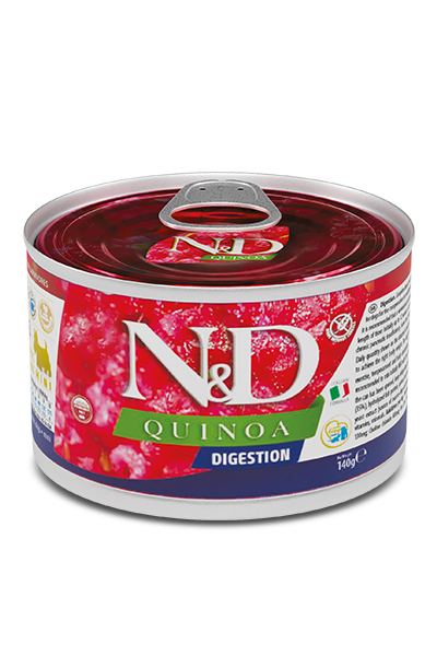 Вологий корм для собак Farmina  N&D Quinoa DIGESTION, LAMB & FENNEL ADULT MINI дієт. харчування у разі порушень травлення –140 гр