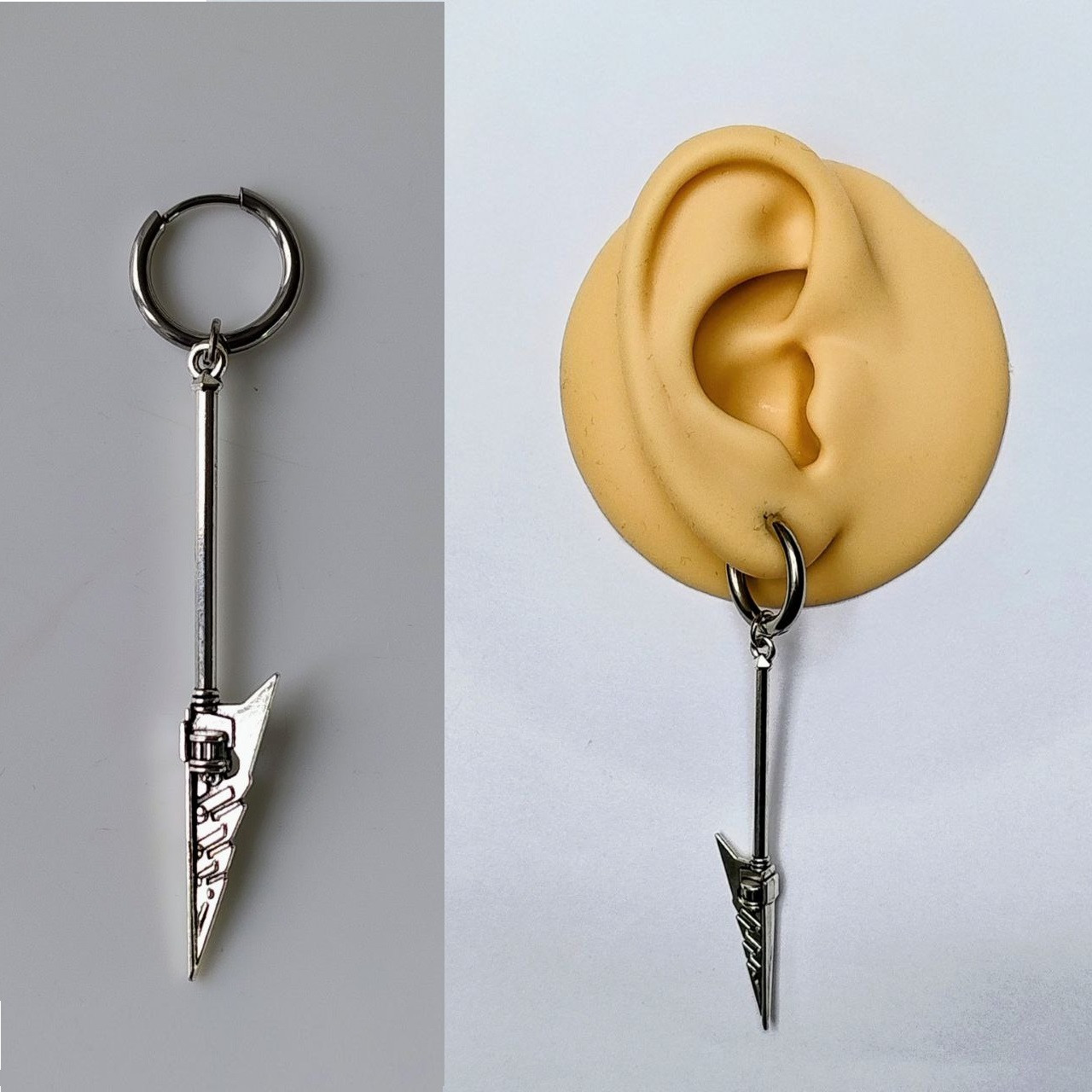 Сережка-кільце з підвіскою 1 шт моносережка унісекс