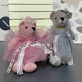 Брелок - іграшка "Ведмедик в сукні", мікс, Брелок "Мишка в платье"