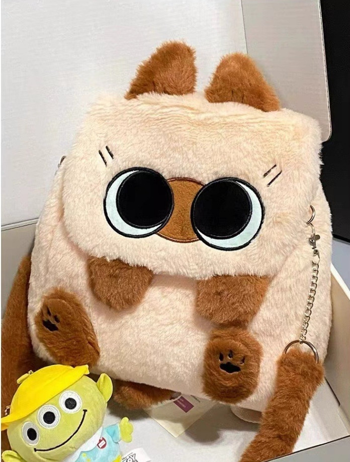 М'який рюкзак з унікальним принтом кота