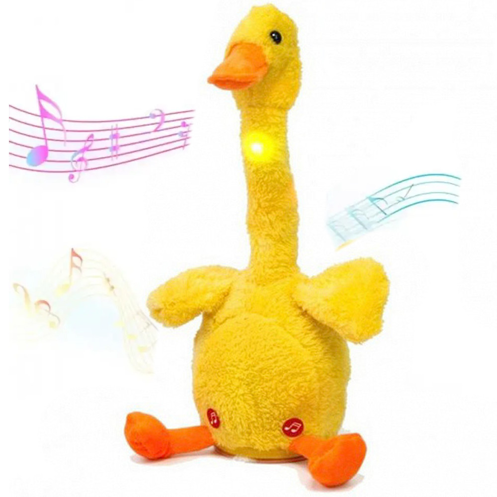 Інтерактивна Танцююча Качка, співає та світиться Dansing duck / Музична Іграшка-Повторюшка