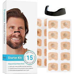 Магнітний розширювач для носа від хропіння, 30 штук, Чорний / Антихрап / Набір магнітних розширювачів для носа