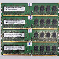 Комплект оперативної пам'яті Micron DDR2 8Gb (4x2Gb) 800MHz PC2-6400U 2R8 CL6 (MT16HTF25664AZ-800H1) Б/В