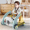 Дитяча каталка-ходунки з ковриком та підсвіткою, 80х56х44см / Музичний коврик-ходунці для дитини, фото 2