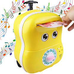 Дитяча скарбничка-сейф Валіза з кодовим замком, 19х15х9,5 см / Електронна скарбничка музична