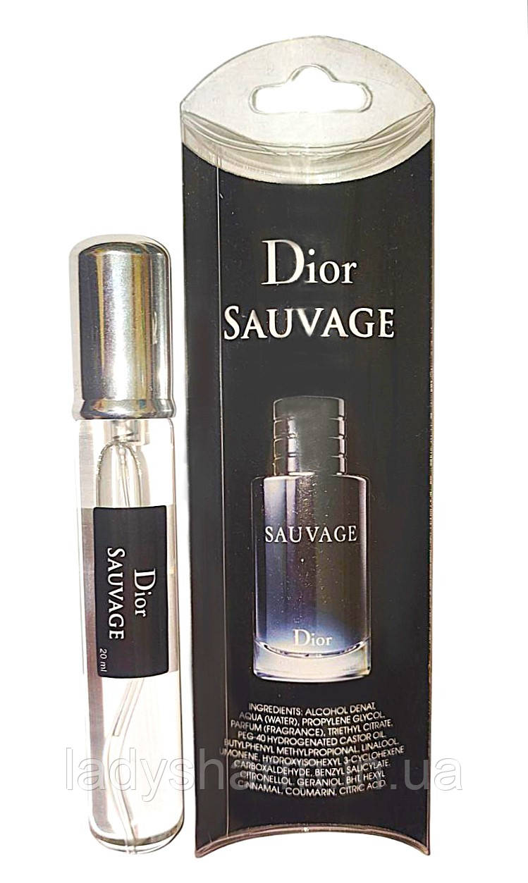 Чоловічі міні парфуми Christian Dior Sauvage ( Крістіан Діор Саваж ), 20 мл, фото 1