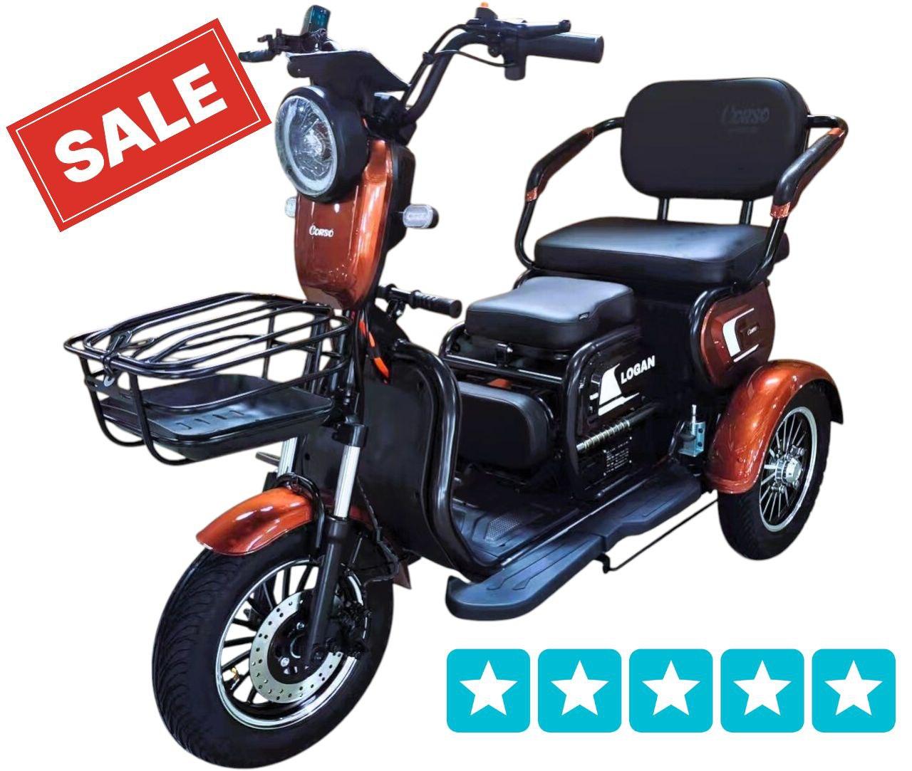 Tokyoエリコ Електричний трицикл Corso Billgery BR-7180 (800W, 72V/23Ah