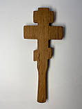 Різьблений церковний Хрест для священика 75х180мм з вільхи, фото 3