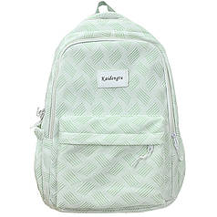 Рюкзак Lesko 5108 Green підлітковий для ноутбука 14" шкільний 2 відділення 20-35 л