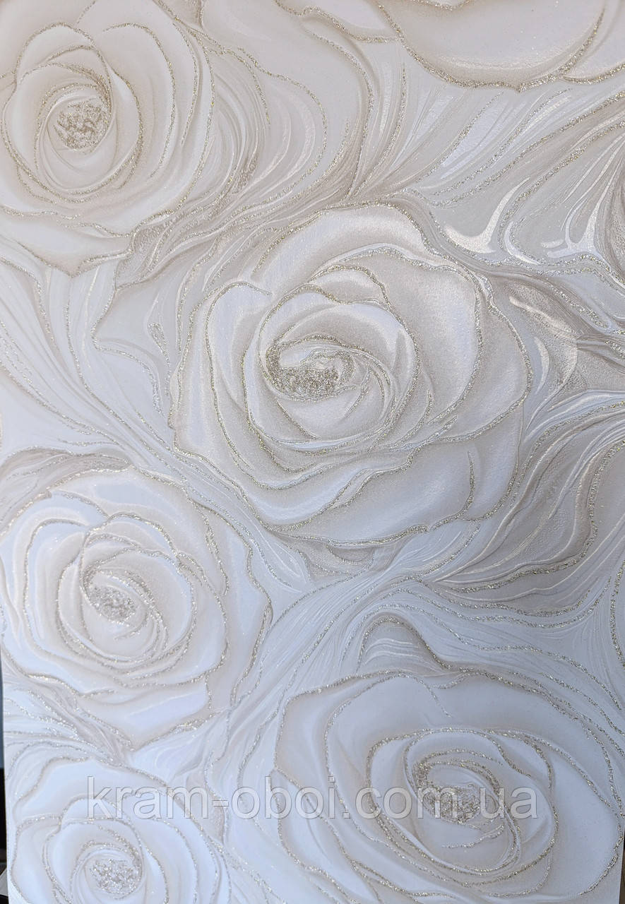 Слов'янські Шпалери КФТП вінілові на паперовій основі супер мийка Expromt 10м*0,53 9В49 Роуз 5881-01, фото 1