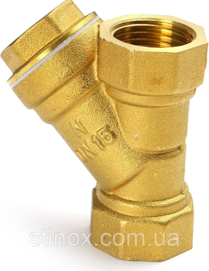 Фільтр латунний різьбовий Ду40 (1 1/2")  арт.924 IVR Італія, фільтр сітчастий, муфтовий для води та опалення