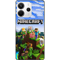 Силіконовий чохол бампер для Xiaomi Redmi Note 14 з малюнком Minecraft Майнкрафт