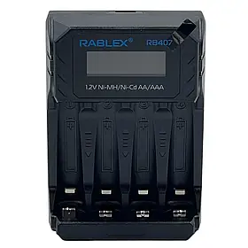 Зарядний пристрій RABLEX RB407 на 4 аккумулятори LED дисплей