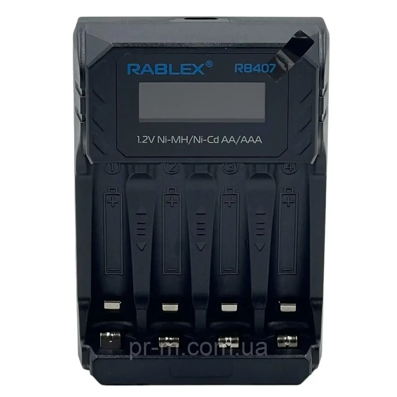 Зарядний пристрій RABLEX RB407 на 4 аккумулятори LED дисплей