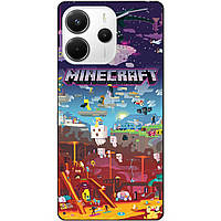 Силіконовий чохол бампер для Xiaomi Redmi Note 14 гра Minecraft Майнкрафт