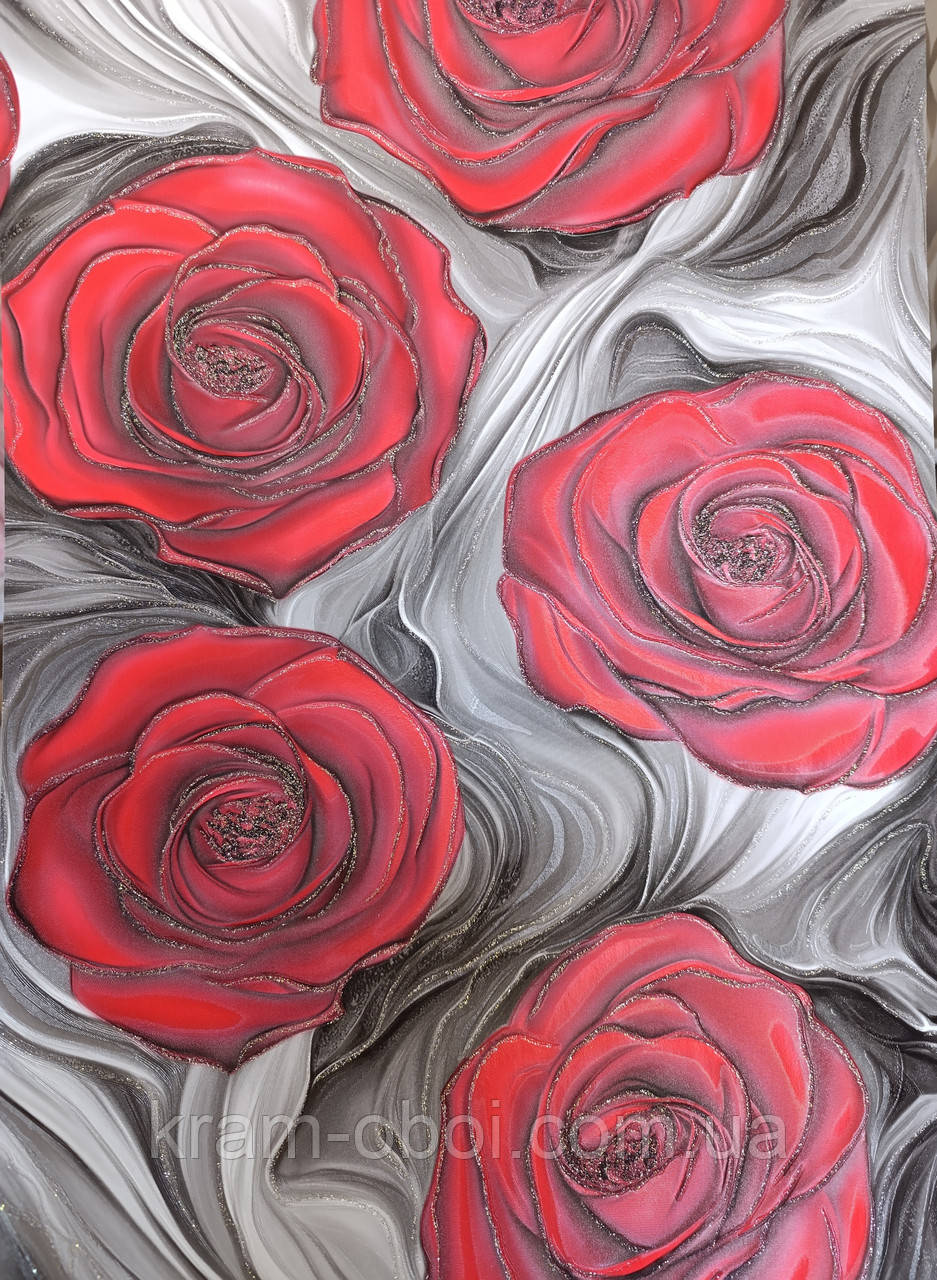 Слов'янські Шпалери КФТП вінілові на паперовій основі супер мийка Expromt 10м*0,53 9В49 Роуз 5881-10, фото 1