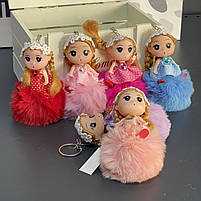 Брелок - пушок "Лялька", мікс, фото 3