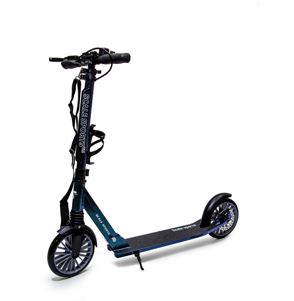 Дитячий самокат Scale Sports SS-23 + тримач для пляшки + дзвіночок. Дискові гальма. Передній амортизатор., фото 1